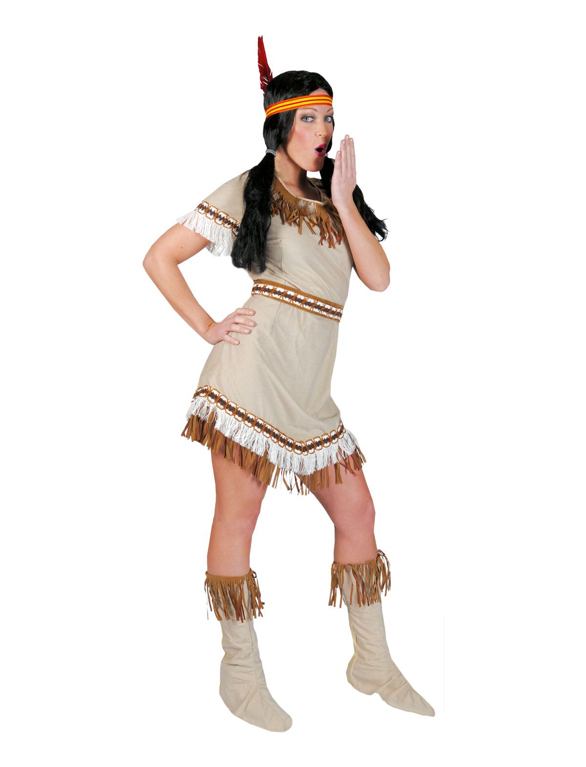 Indiaanse Sioux - Willaert, verkleedkledij, carnavalkledij, carnavaloutfit, feestkledij,Cowboy, cowgirl, sheriff, western, far west, indiaan, roodhuid